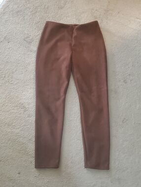TRUTH BY REPUBLIC, Faux  Leather Suede, Stretch Skinny Pants, Brown, SIZE SP